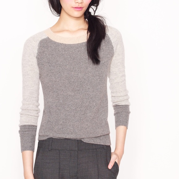 J. Crew Sweaters - J.Crew 100% Cashmere Colorblock Waffle Sweater